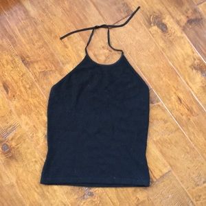 Isaac Mizrahi sleeveless low back tie sweater top